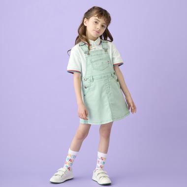 ロゴエンボスデニムジャンスカ