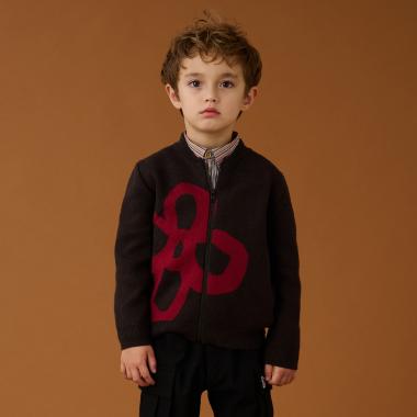 フローラルジャカードニットブルゾン