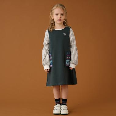 裏毛パッチポケットジャンスカ