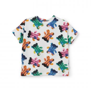 総柄プリント半袖Tシャツ