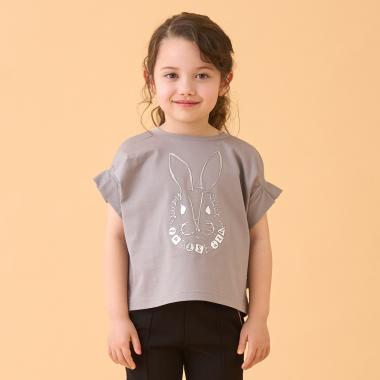 メタルラビットプリントTシャツ