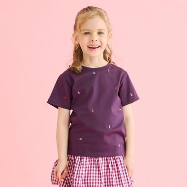 ドゥードゥルミニ刺しゅう半袖Tシャツ