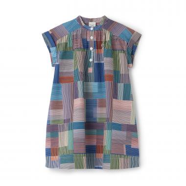 ランダムチェックシャツワンピース