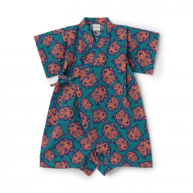 総柄プリント甚平オール