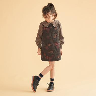 アニマル刺しゅうワンピース