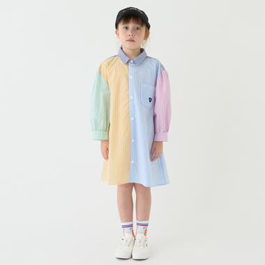 Aラインシャツワンピ