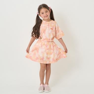 【接触冷感】タイダイ風プリントスカートインナーパンツつき