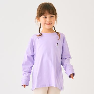 くまワンポイント天竺ロングＴシャツ