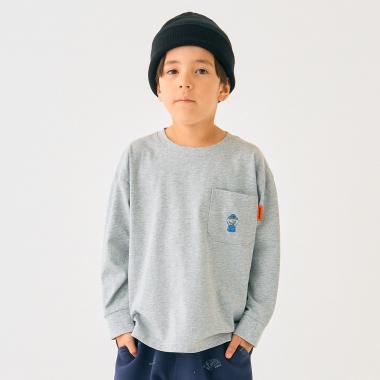 【防汚加工】アウトドアポケット刺しゅうロンT