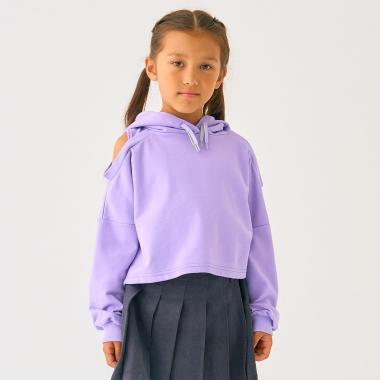 短丈肩だしミニ裏毛トレーナー