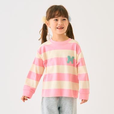 ボーダーサガラ刺しゅうロンT