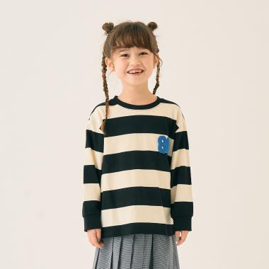 ボーダーサガラ刺しゅうロンT