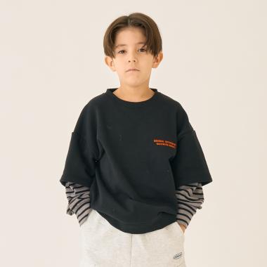 袖レイヤード風スウェット