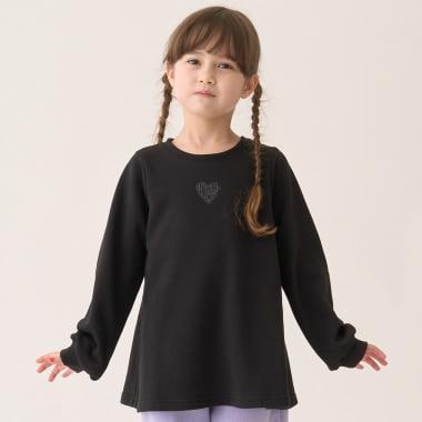 裏毛Aラインワンポイントプルオーバー