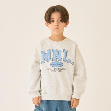 【裏起毛】【綿100】ルーズシルエットロゴプルオーバー/トレーナー