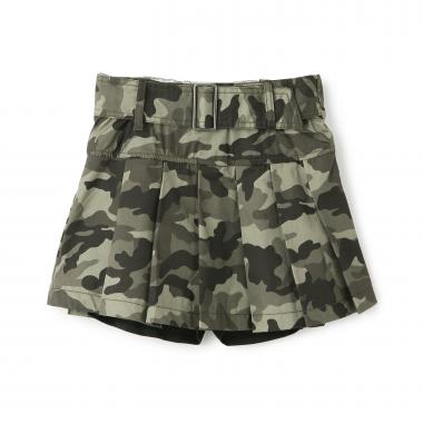 【インナーパンツつき】ベルトつきデニムスカート