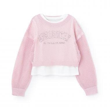 【インナーツキ】【アラエル】メッシュニット