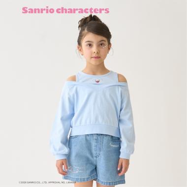 【サンリオキャラクターズ/C100】肩アキ長袖Tシャツ