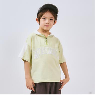 ハーフジップルーズ半袖Tシャツ