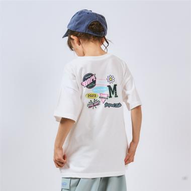 バックワッペンルーズ半袖Tシャツ