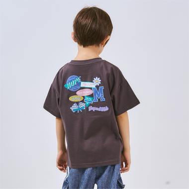 バックワッペンルーズ半袖Tシャツ