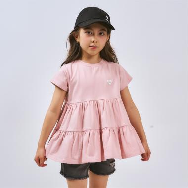 【綿100%】半袖ティアードチュニック