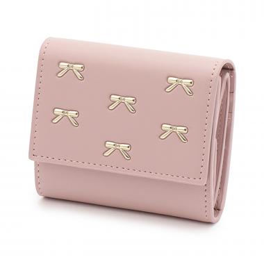 リボンボックスコイン三つ折り財布