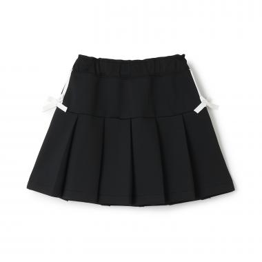 【接触冷感】【インパンつき】リボンラインタックスカート