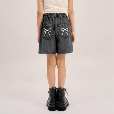【接触冷感】ハートスプレーデニムショートパンツ