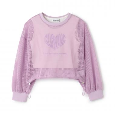 【安心インナーつき】メッシュ長袖Tシャツ