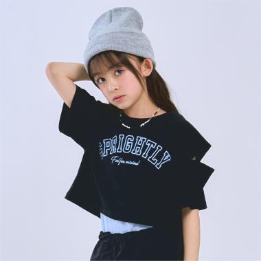 【インナーつき】肩あきクロップド半袖Tシャツセット