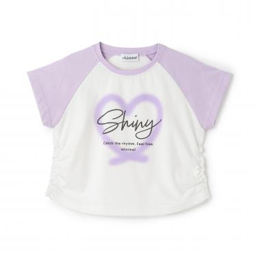 【接触冷感】クロップドラグラン半袖Tシャツ