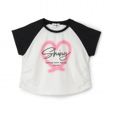 【接触冷感】クロップドラグラン半袖Tシャツ