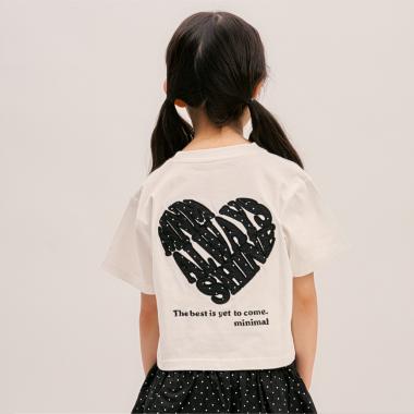 【綿100%】バックハートTシャツ