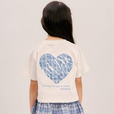【綿100%】バックハートTシャツ