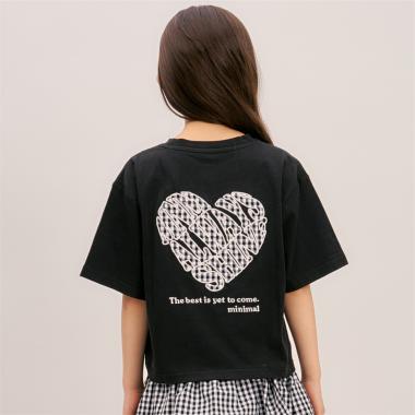 【綿100%】バックハートTシャツ