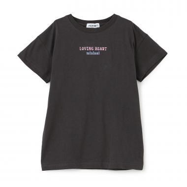 【綿100%】【プチプラ】バックハート半袖Tシャツワンピース