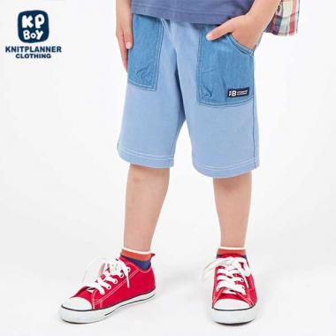 デニムライクなハーフパンツ(100～130)