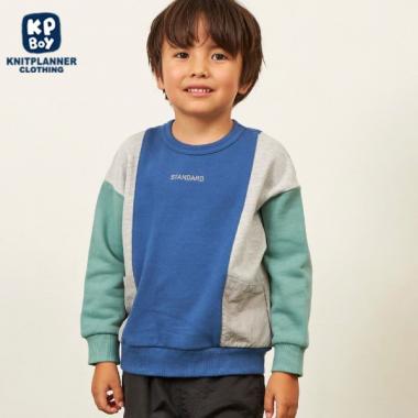 KPBOY(ケーピーボーイ)切り替えポケット付きトレーナー(100～150)