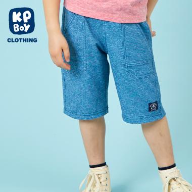 ドライメッシュデニム風プリントハーフパンツ