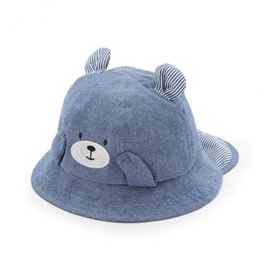 クマモチーフの日よけつき帽子