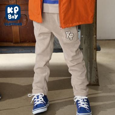 裾ボーダー折り返し ライトニットコールパンツ