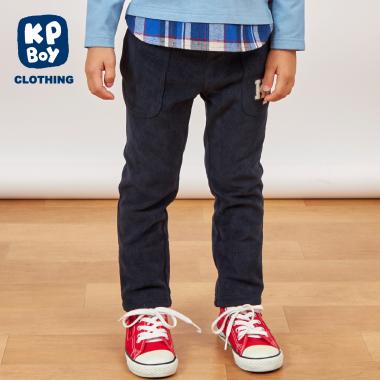 裾ボーダー折り返し ライトニットコールパンツ