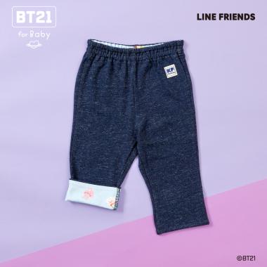 【BT21】デニム風ニットツイル7分丈パンツ