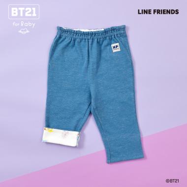 【BT21】デニム風ニットツイル7分丈パンツ