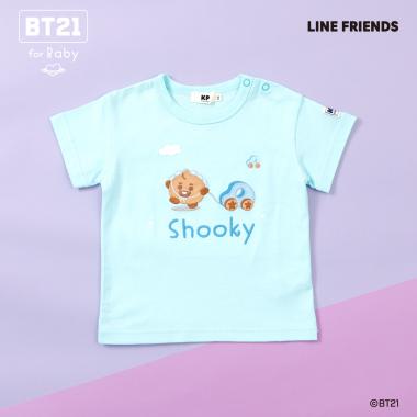 【BT21】アップリケ半袖Tシャツ