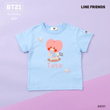 【BT21】アップリケ半袖Tシャツ
