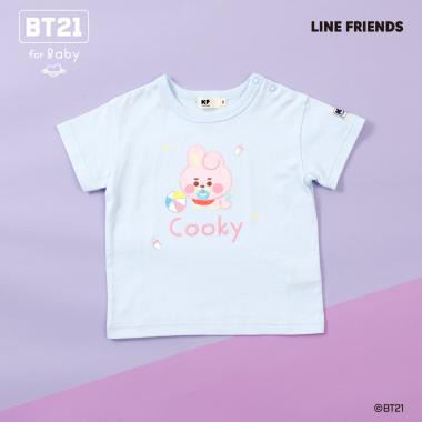 【BT21】アップリケ半袖Tシャツ