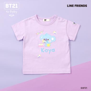 【BT21】アップリケ半袖Tシャツ