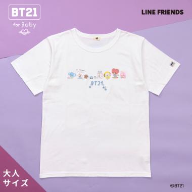 【BT21】プリント＆刺しゅう半袖Tシャツ(大人)